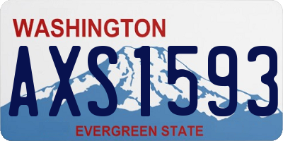 WA license plate AXS1593