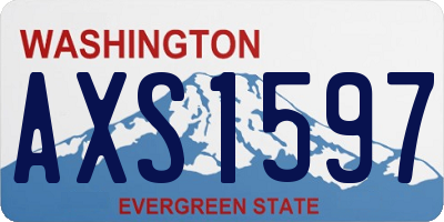 WA license plate AXS1597