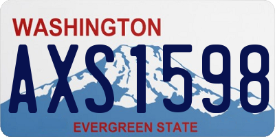 WA license plate AXS1598