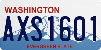 WA license plate AXS1601