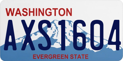 WA license plate AXS1604