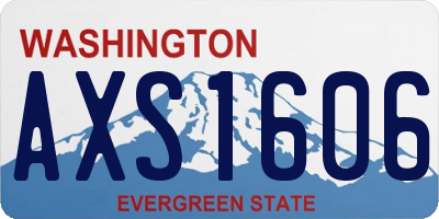 WA license plate AXS1606