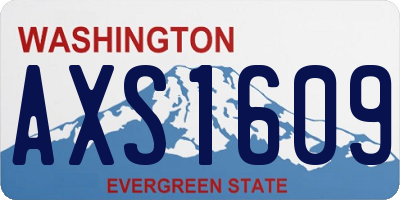 WA license plate AXS1609