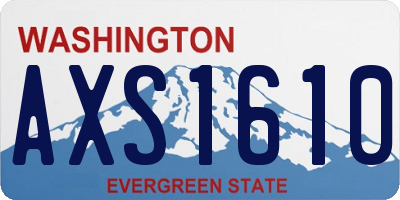 WA license plate AXS1610