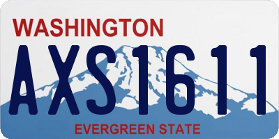 WA license plate AXS1611