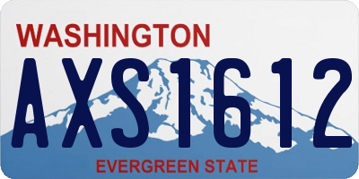WA license plate AXS1612