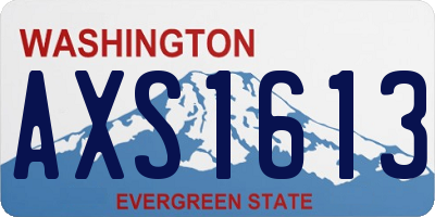 WA license plate AXS1613