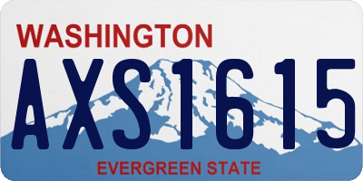 WA license plate AXS1615