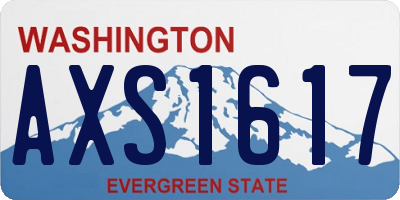 WA license plate AXS1617