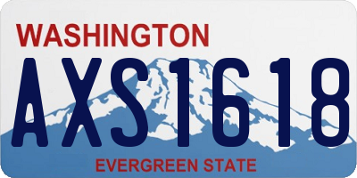 WA license plate AXS1618