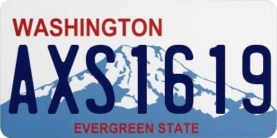 WA license plate AXS1619