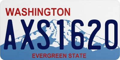 WA license plate AXS1620