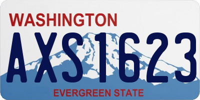 WA license plate AXS1623
