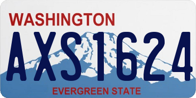 WA license plate AXS1624