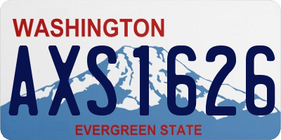 WA license plate AXS1626