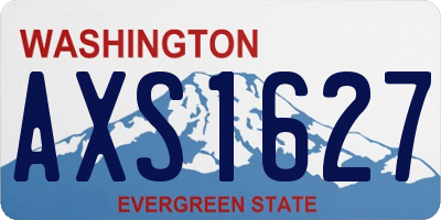WA license plate AXS1627