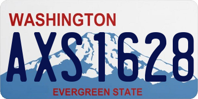 WA license plate AXS1628