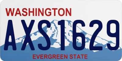 WA license plate AXS1629