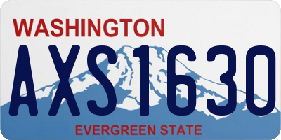 WA license plate AXS1630