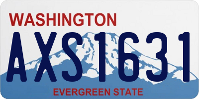 WA license plate AXS1631