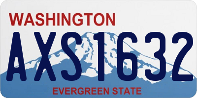 WA license plate AXS1632