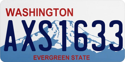 WA license plate AXS1633