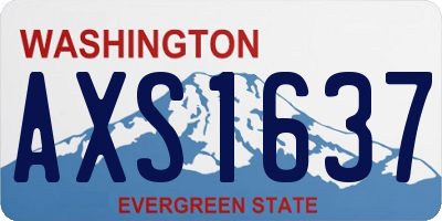 WA license plate AXS1637