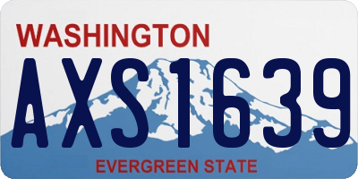 WA license plate AXS1639