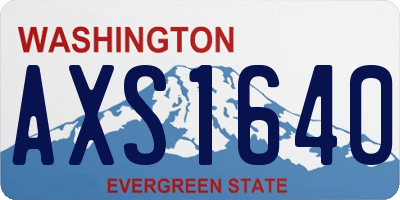 WA license plate AXS1640
