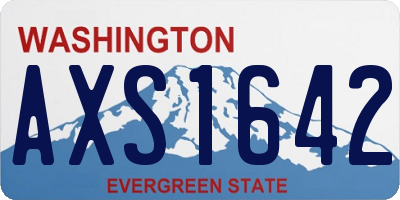 WA license plate AXS1642