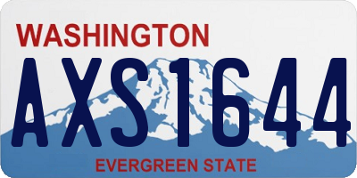 WA license plate AXS1644