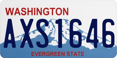 WA license plate AXS1646