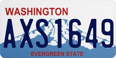 WA license plate AXS1649