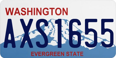 WA license plate AXS1655