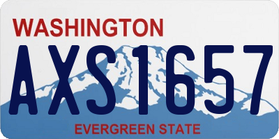 WA license plate AXS1657