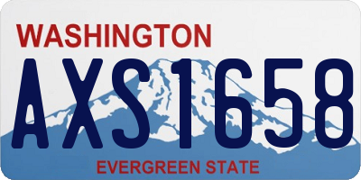 WA license plate AXS1658