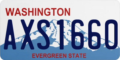 WA license plate AXS1660