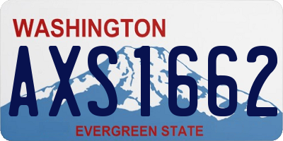 WA license plate AXS1662