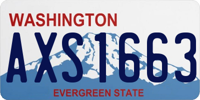 WA license plate AXS1663