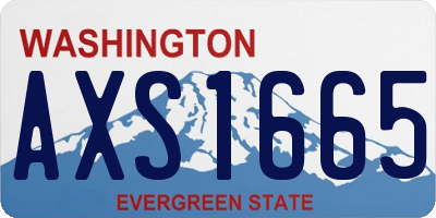 WA license plate AXS1665