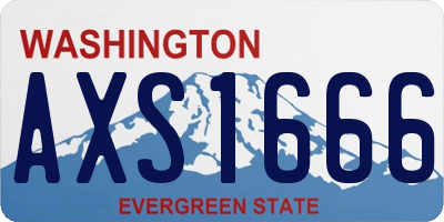 WA license plate AXS1666