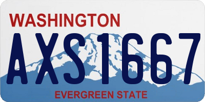 WA license plate AXS1667