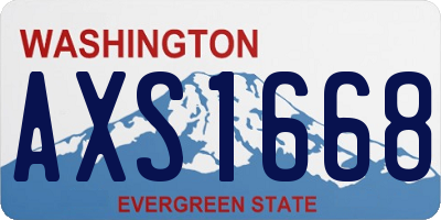 WA license plate AXS1668