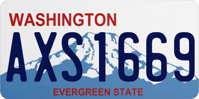 WA license plate AXS1669