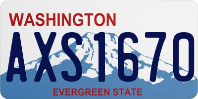 WA license plate AXS1670