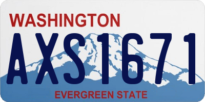 WA license plate AXS1671