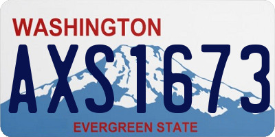 WA license plate AXS1673