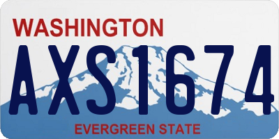 WA license plate AXS1674