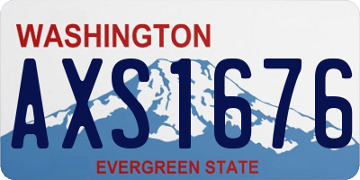 WA license plate AXS1676