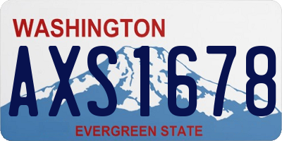 WA license plate AXS1678
